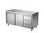 Meuble bas en inox ECO avec portes battantes et 3 tiroirs 12x6