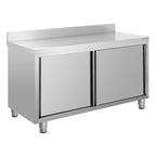 Armoire de travail en acier inoxydable ECO 16x7 avec dosseret