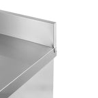 Armoire de travail en acier inoxydable ECO 16x7 avec dosseret