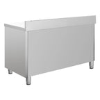 Armoire de travail en acier inoxydable ECO 16x7 avec dosseret