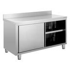 Armoire de travail en acier inoxydable ECO 16x7 avec dosseret