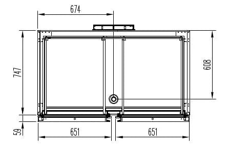 Armoire de congélation professionnelle PROFI 1400 GN 2/1 Superior avec 2 portes vitrées, 1168 litres de volume de congélation, Made in Europe