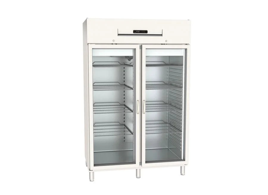 Armoire de congélation professionnelle PROFI 1400 GN 2/1 Superior avec 2 portes vitrées, 1168 litres de volume de congélation, Made in Europe