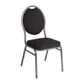 Chaise de banquet noire - 4 pièces