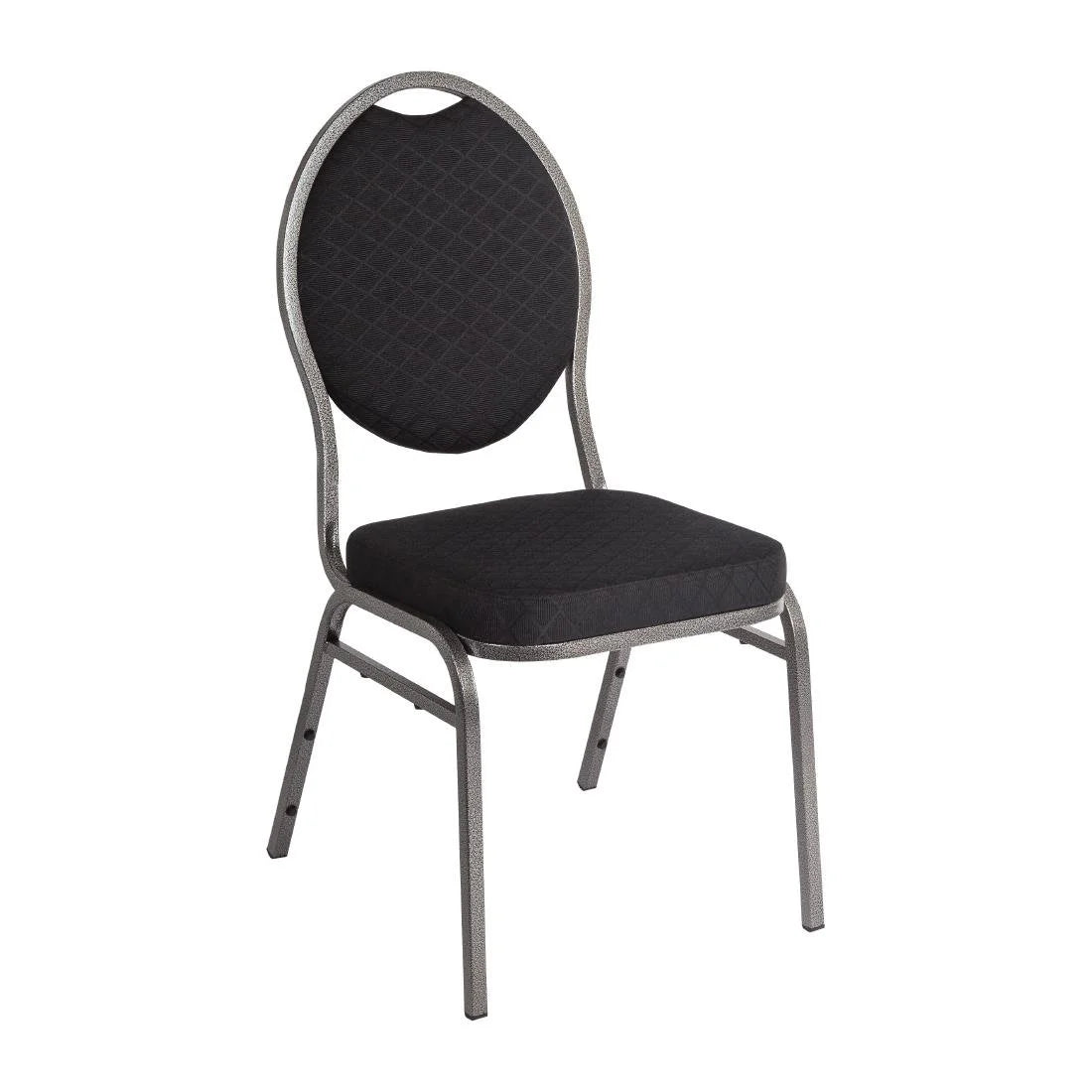 Chaise de banquet noire - 4 pièces