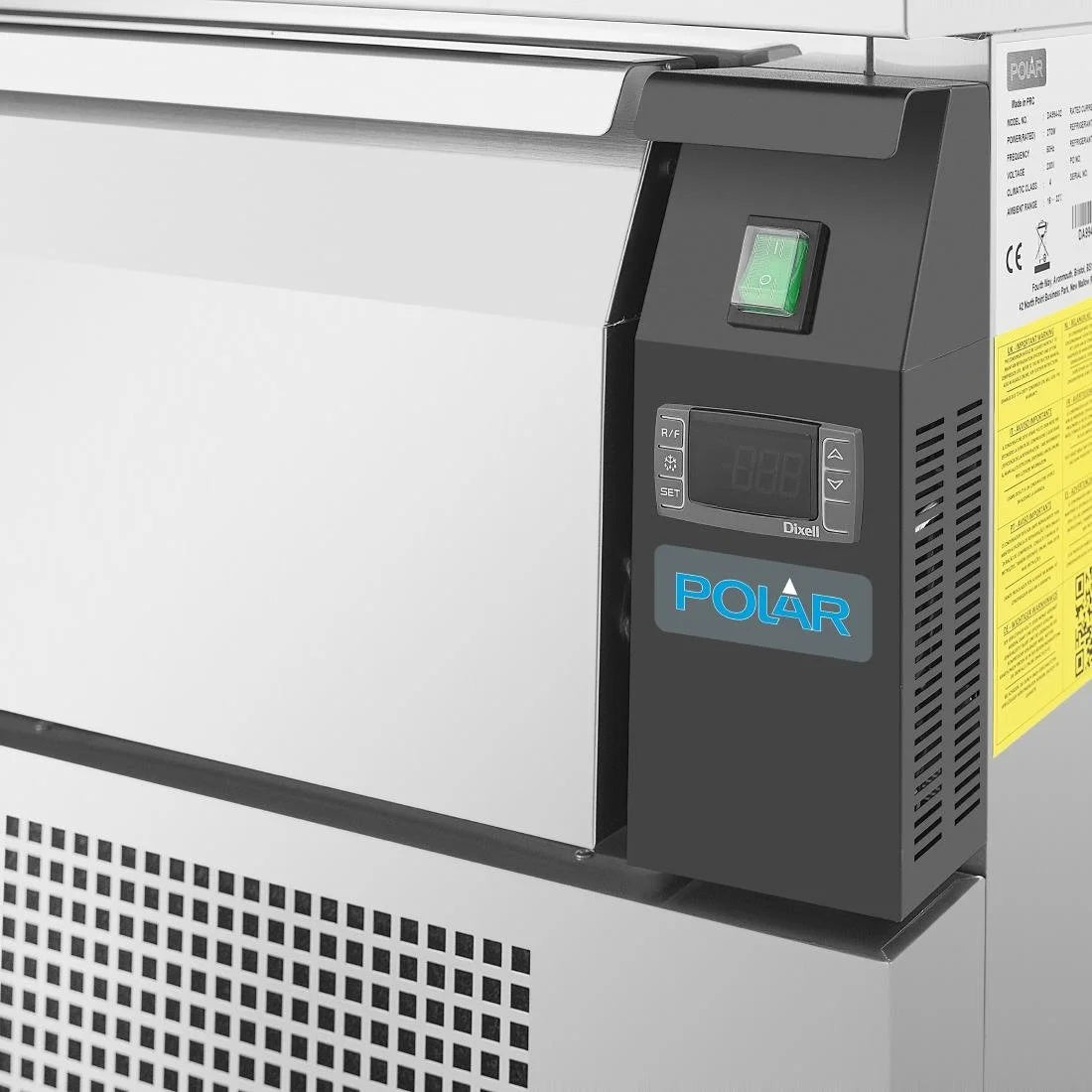 Polar Série U Table réfrigérée et de congélation sous-comptoir avec 2 tiroirs 4x GN1/1