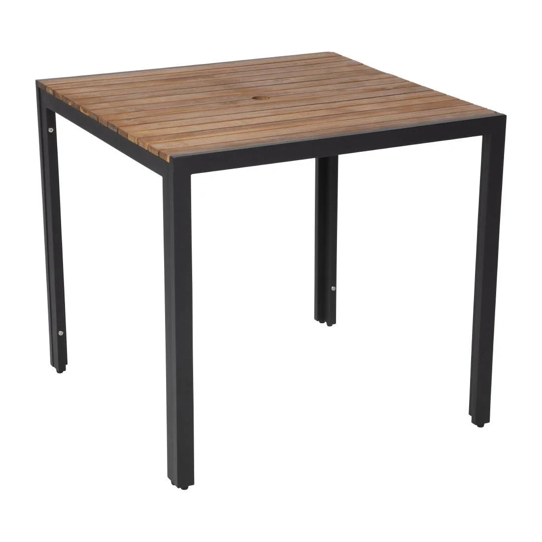 Table carrée Bolero en acier et bois d’acacia 80cm