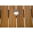 Table carrée Bolero en acier et bois d’acacia 80cm