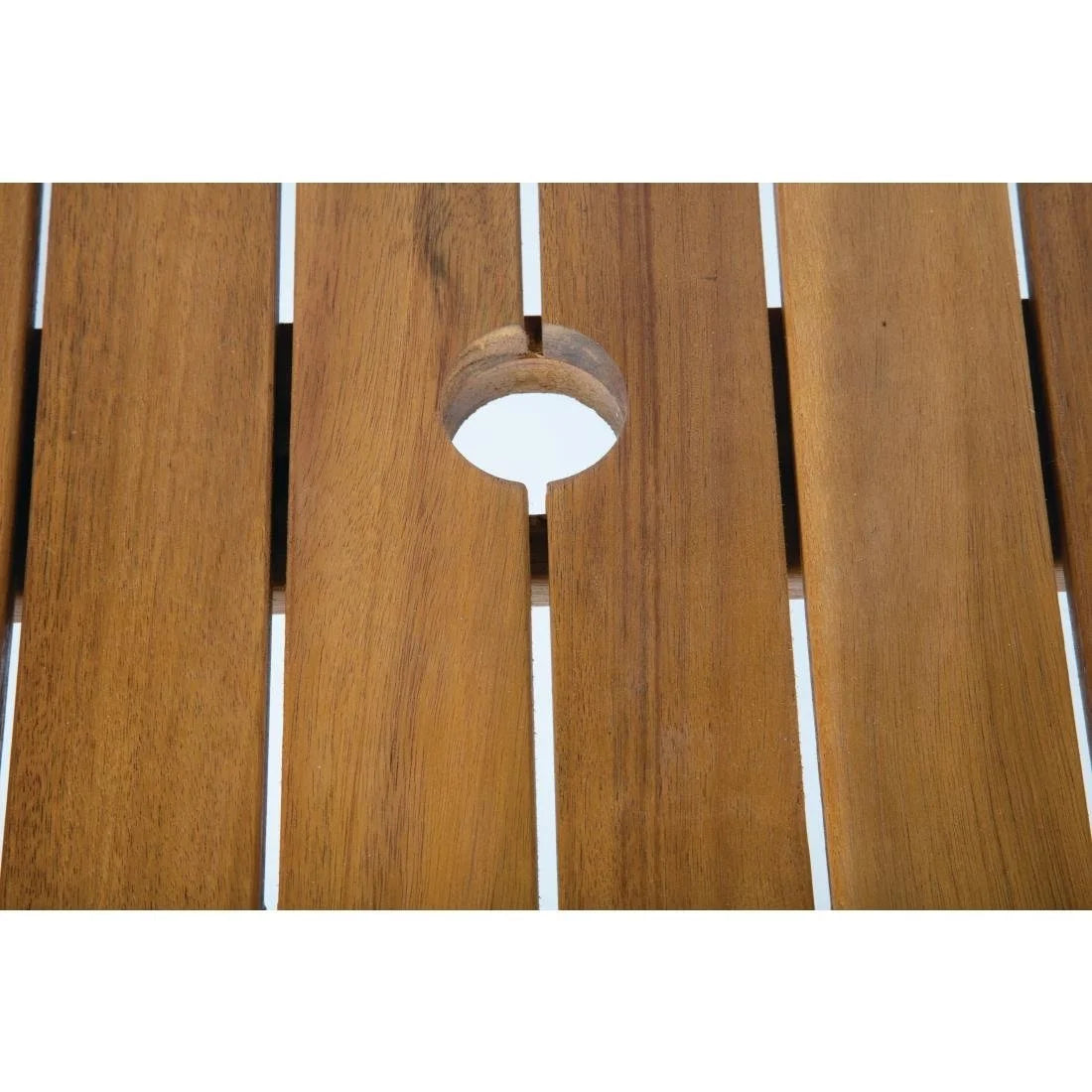 Table carrée Bolero en acier et bois d’acacia 80cm