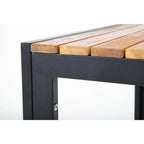 Table carrée Bolero en acier et bois d’acacia 80cm