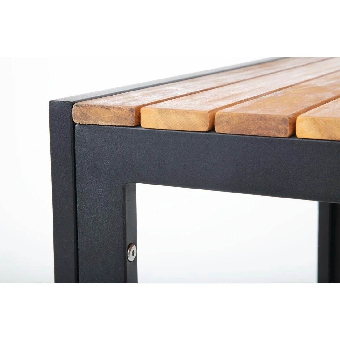 Table carrée Bolero en acier et bois d’acacia 80cm