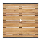 Table carrée Bolero en acier et bois d’acacia 80cm