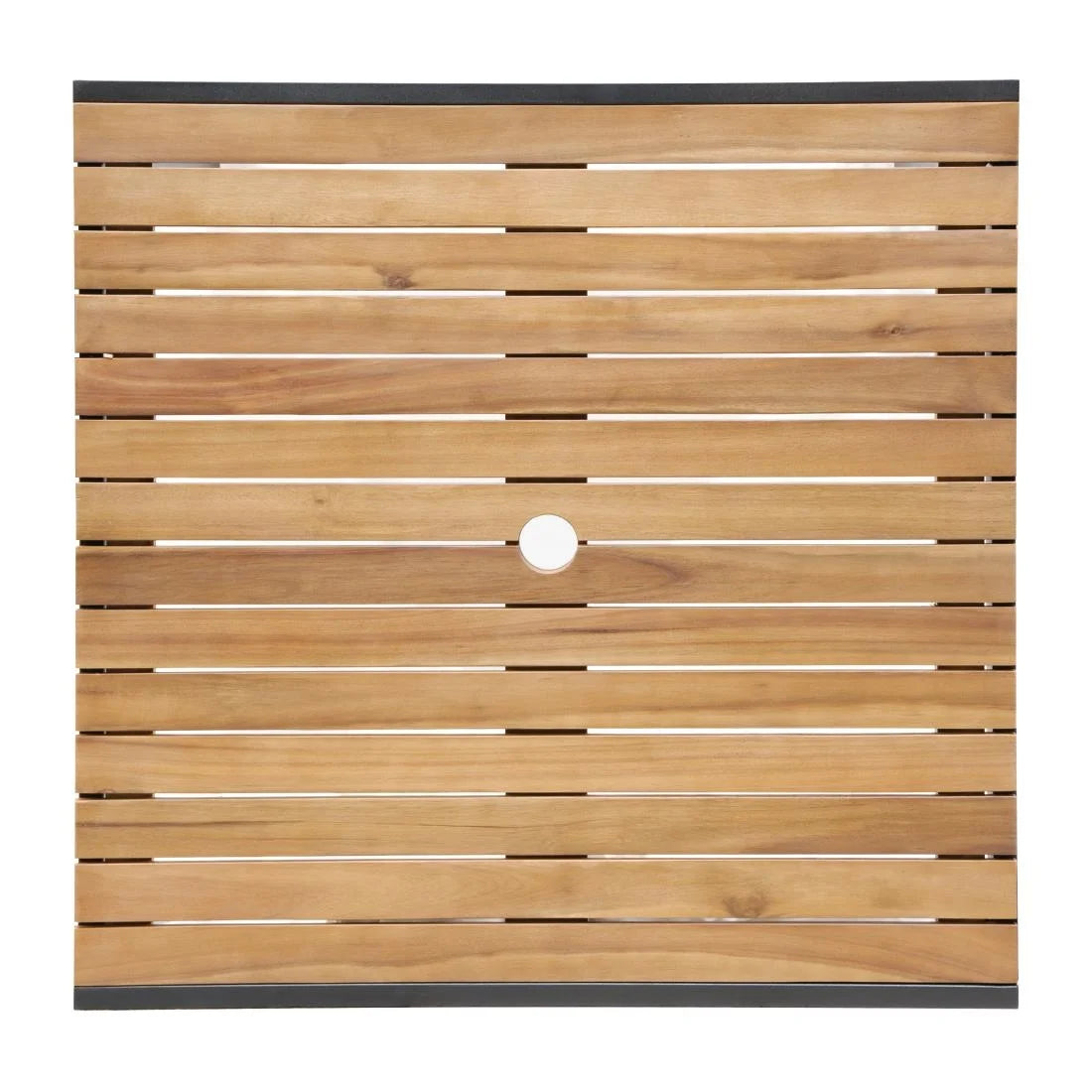 Table carrée Bolero en acier et bois d’acacia 80cm