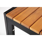 Table carrée Bolero en acier et bois d’acacia 80cm