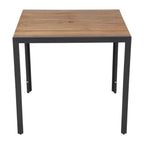 Table carrée Bolero en acier et bois d’acacia 80cm