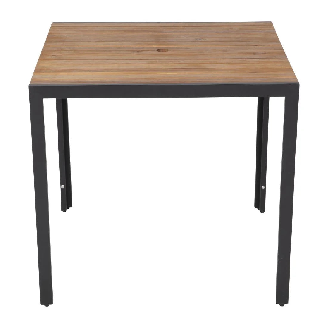 Table carrée Bolero en acier et bois d’acacia 80cm