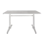 Table rectangulaire en acier inoxydable Bolero 1200 x 600 mm
