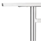 Table rectangulaire en acier inoxydable Bolero 1200 x 600 mm
