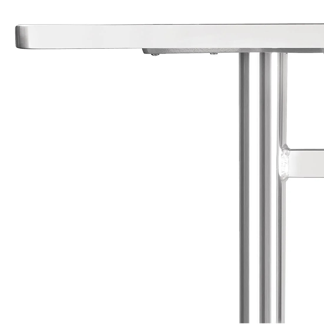 Table rectangulaire en acier inoxydable Bolero 1200 x 600 mm