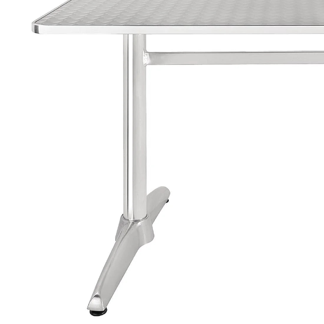 Table rectangulaire en acier inoxydable Bolero 1200 x 600 mm