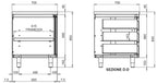 Armoire de travail en acier inoxydable ECO avec porte battante et 3 tiroirs 12x7