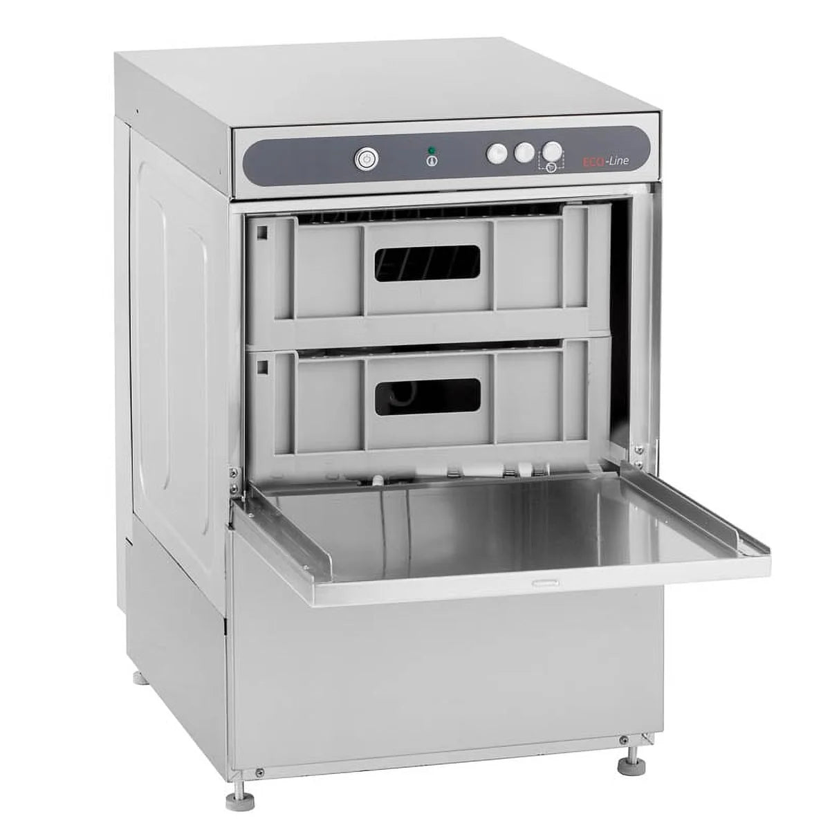 Lave-verres ECO 40 x 40 cm (panier), avec doseur de détergent & doseur de produit de rinçage, avec pompe de vidange & adoucisseur, Fabriqué en Europe, 230 V