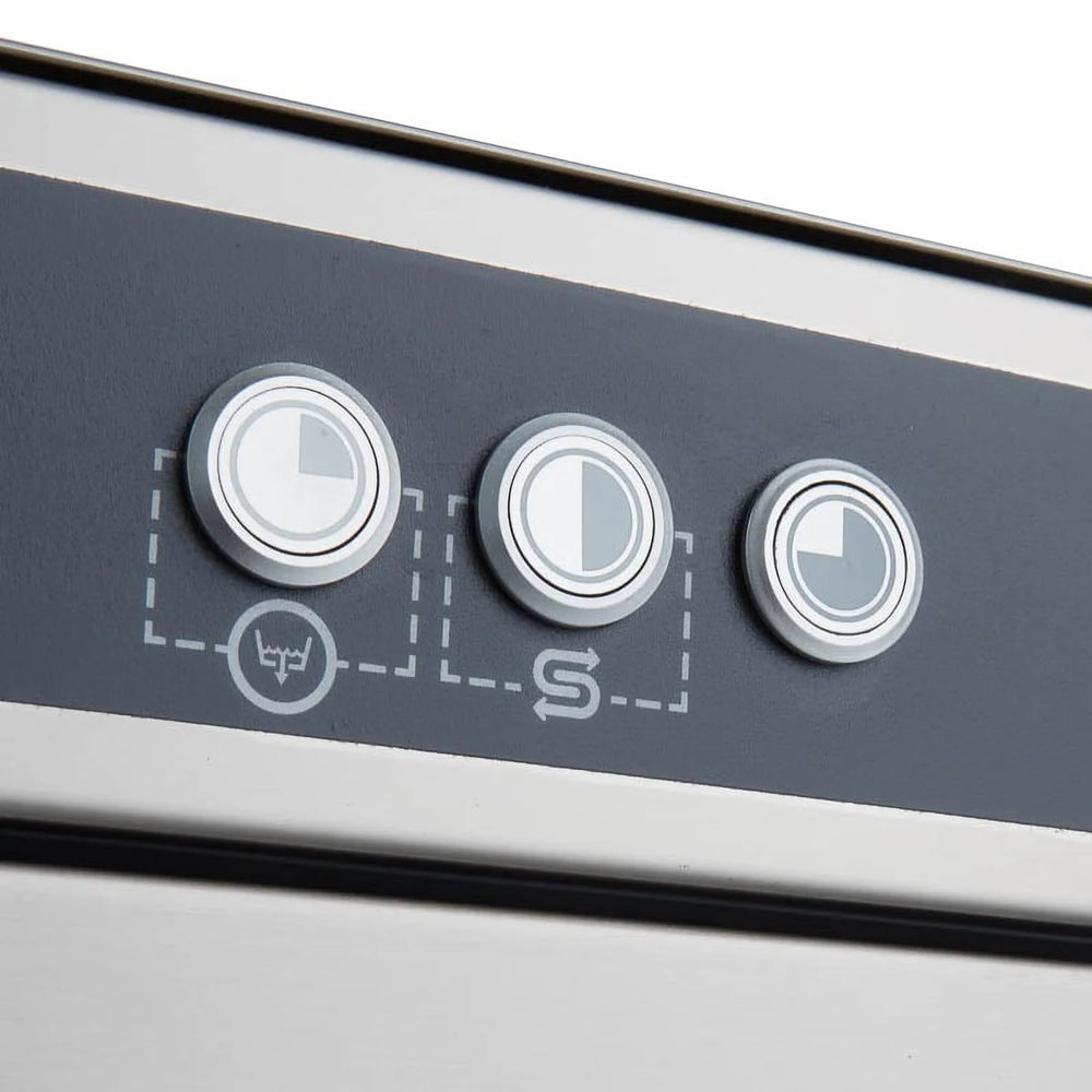 Lave-vaisselle ECO panier 50x50 cm, avec doseur de détergent & de liquide de rinçage, avec pompe de vidange & adoucisseur, Made in Europe, 400 Volt