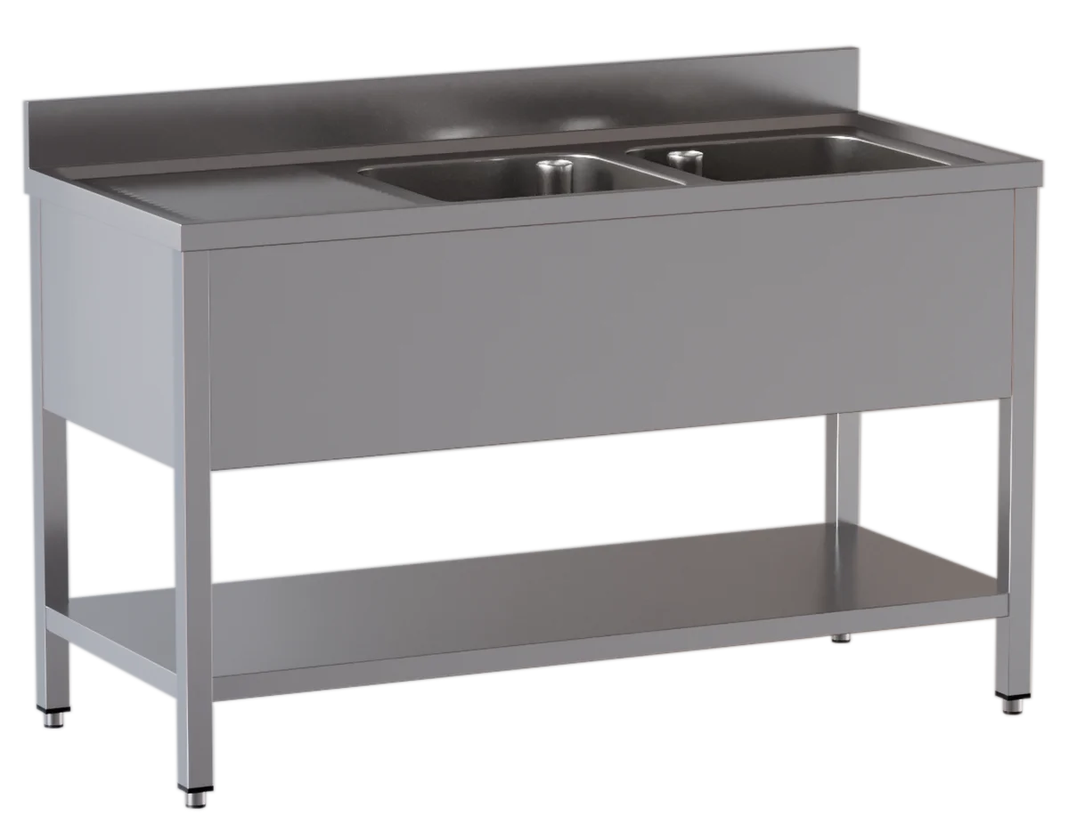 Table de lavage ECO 15x7 avec 2 bacs à droite
