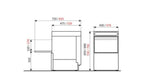 Lave-verres ECO 40 x 40 cm (panier), avec doseur de détergent & doseur de produit de rinçage, avec pompe de vidange & adoucisseur, Fabriqué en Europe, 230 V