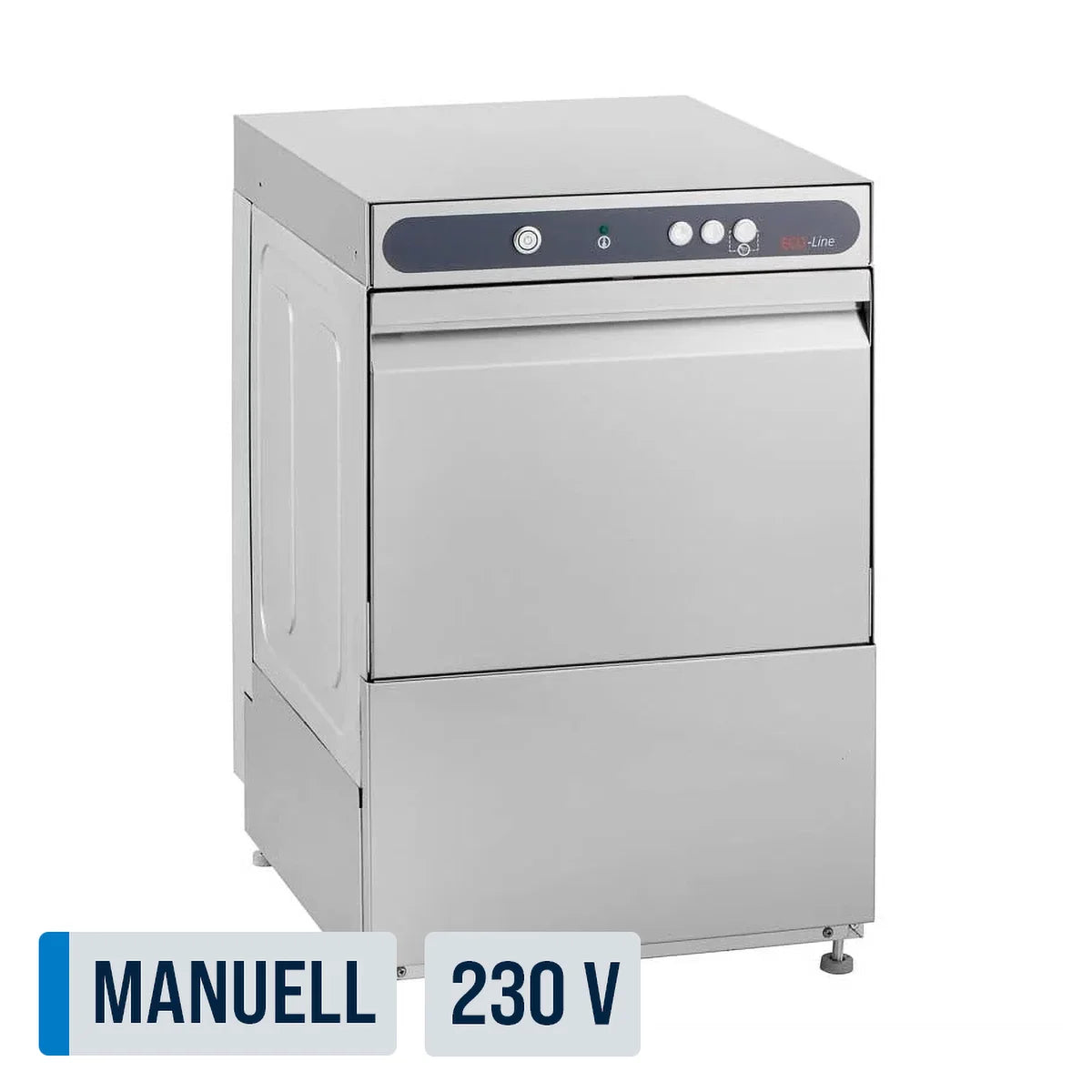 Lave-verres ECO 40 x 40 cm (panier), avec doseur de détergent & doseur de produit de rinçage, avec pompe de vidange & adoucisseur, Fabriqué en Europe, 230 V