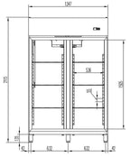 Armoire réfrigérée professionnelle PROFI 1400 GN 2/1 Supérieur