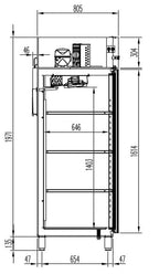 Armoire réfrigérée professionnelle PROFI 1400 GN 2/1 Supérieur