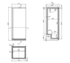 Armoire de congélation ECO 590 L, 1 porte verrouillable, blanc