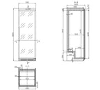 Armoire réfrigérée ECO 380 Litres de volume réfrigéré, avec 1 porte vitrée, verrouillable, LED, blanc