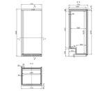 Armoire réfrigérée ECO – volume réfrigéré 590 litres, avec 1 porte, verrouillable, blanche
