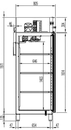 Armoire de congélation Profi 1400 GN 2/1 Superior - avec 2 portes