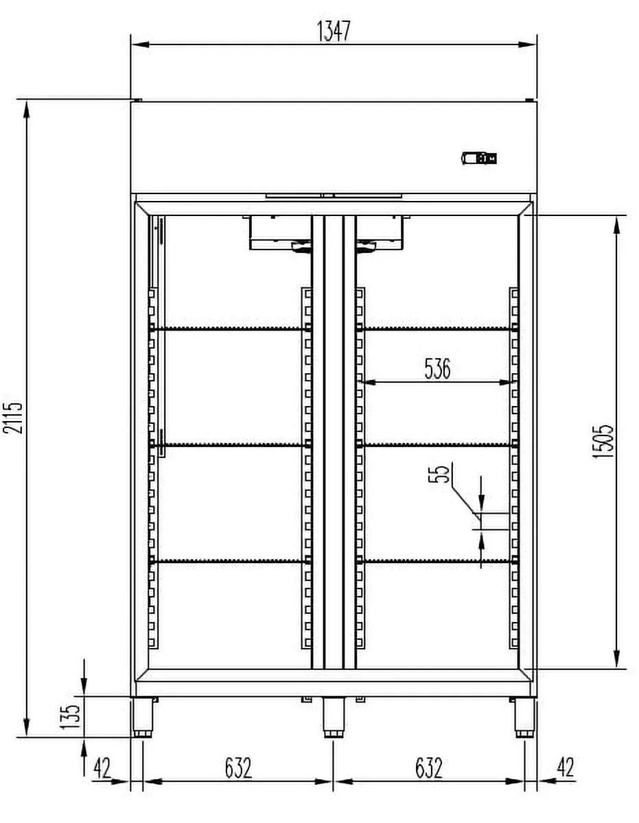 Armoire de congélation Profi 1400 GN 2/1 Superior - avec 2 portes
