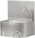 Lave-mains sur colonne FIMAR LM48 en acier inoxydable avec commande au genou