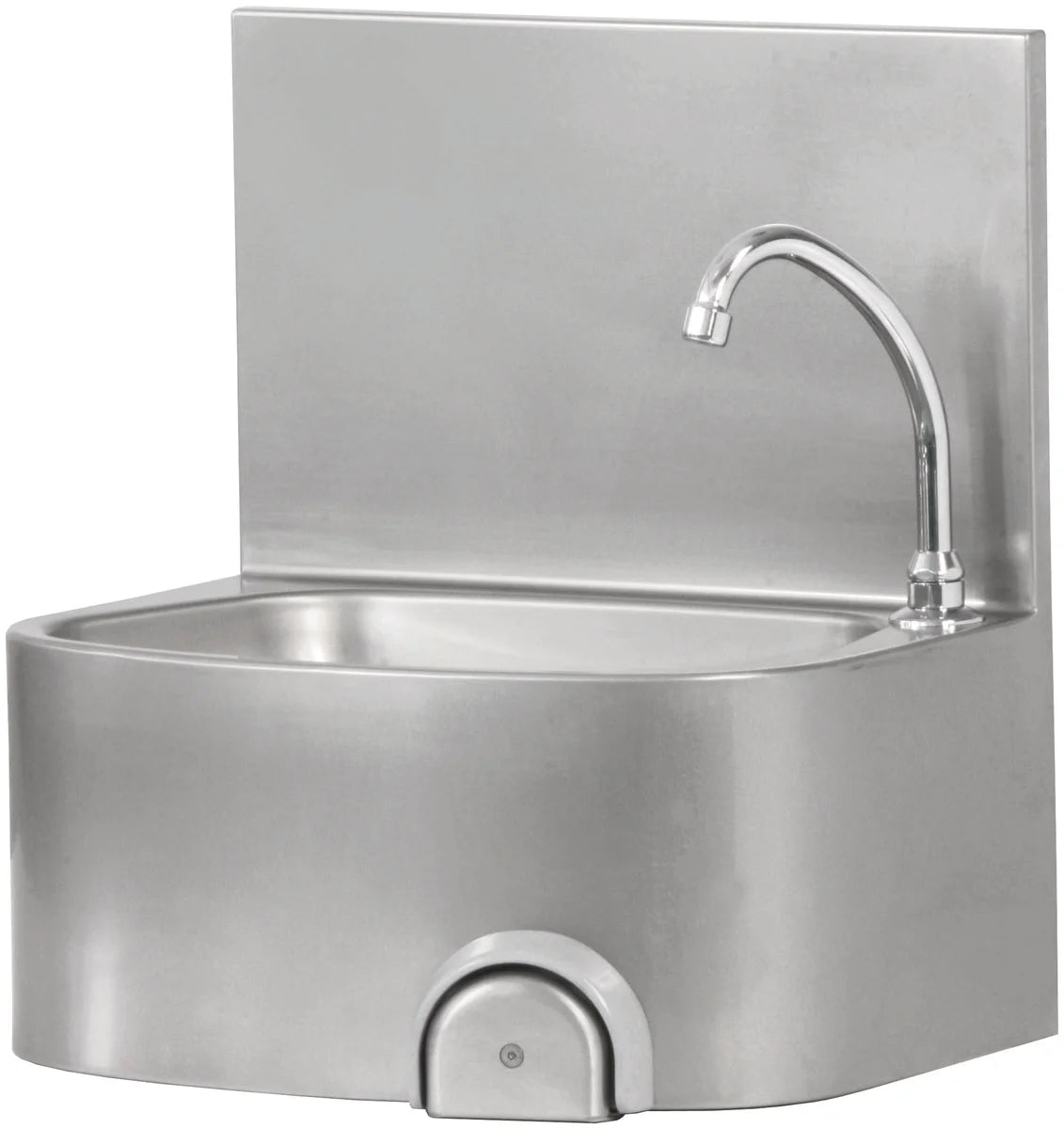 Lave-mains sur colonne FIMAR LM48 en acier inoxydable avec commande au genou