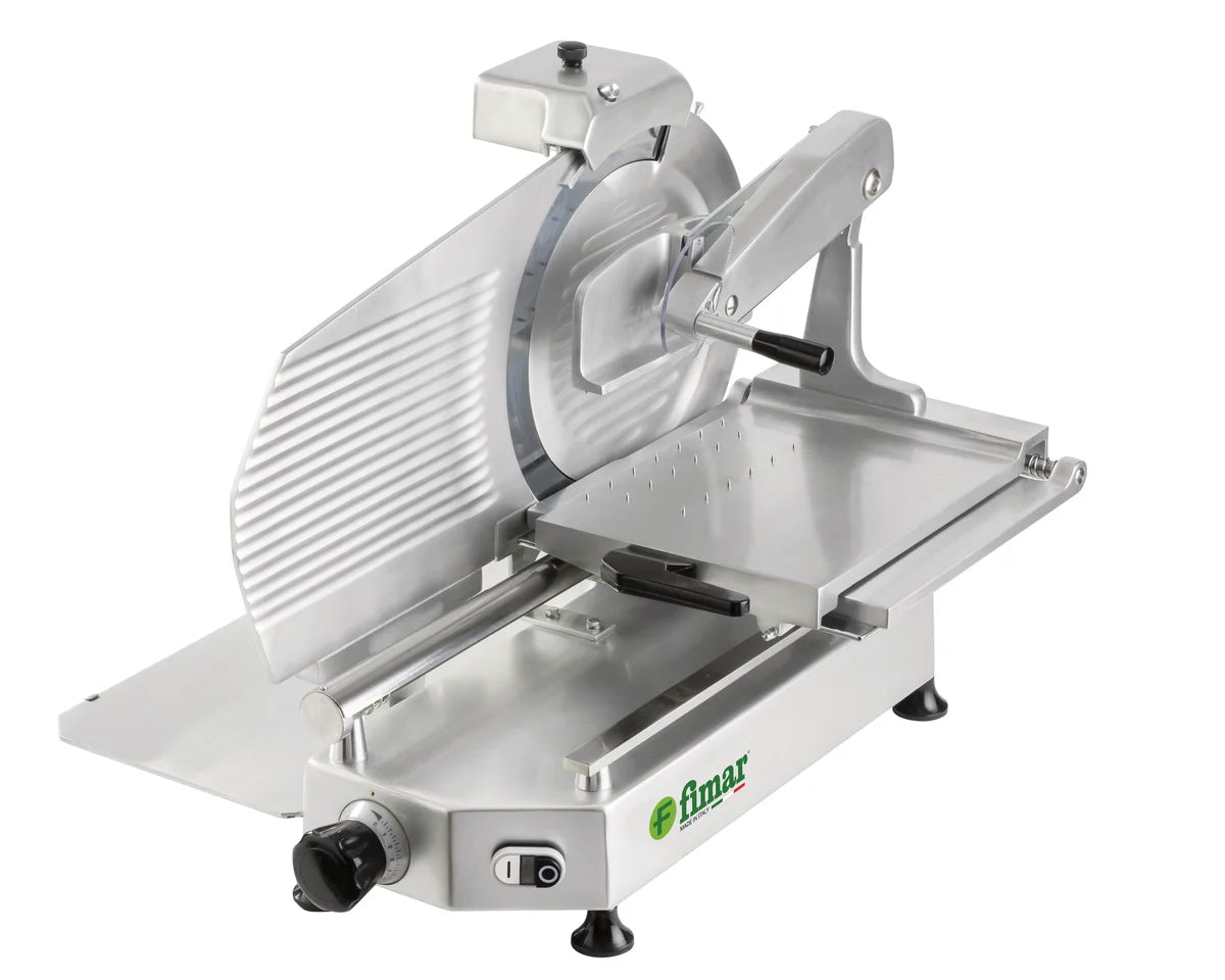 Trancheuse verticale FIMAR lame Ø 300 mm, pour charcuterie froide, fromage et viande