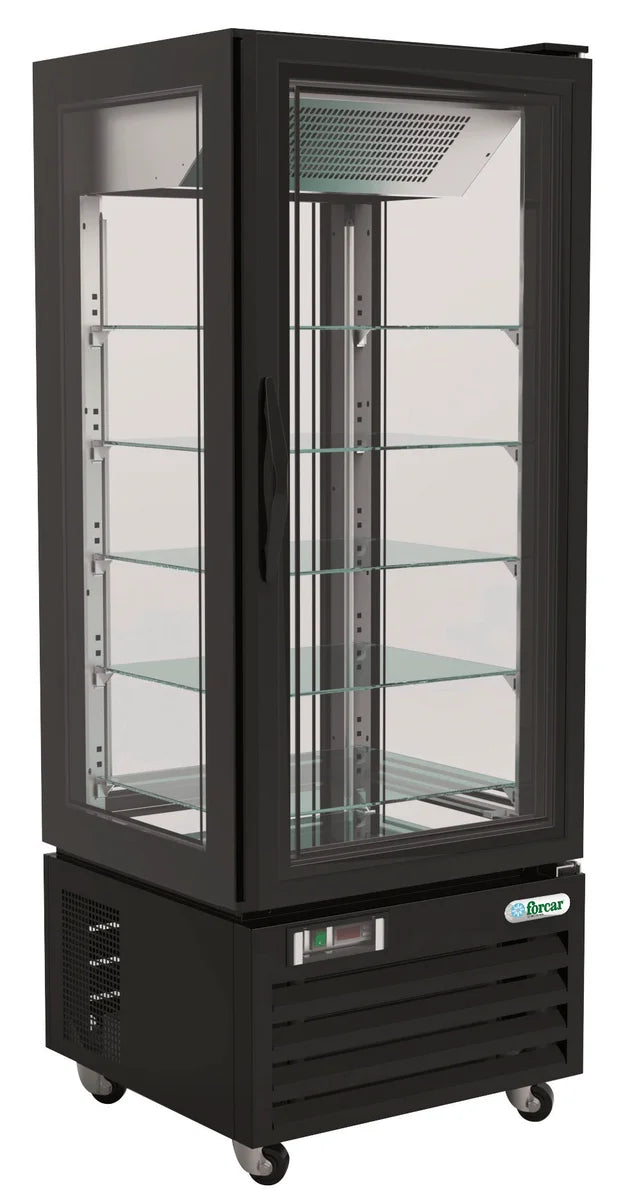 Vitrine réfrigérée sur pied FORCAR LSC65LB 431 Litres, éclairage LED, noir