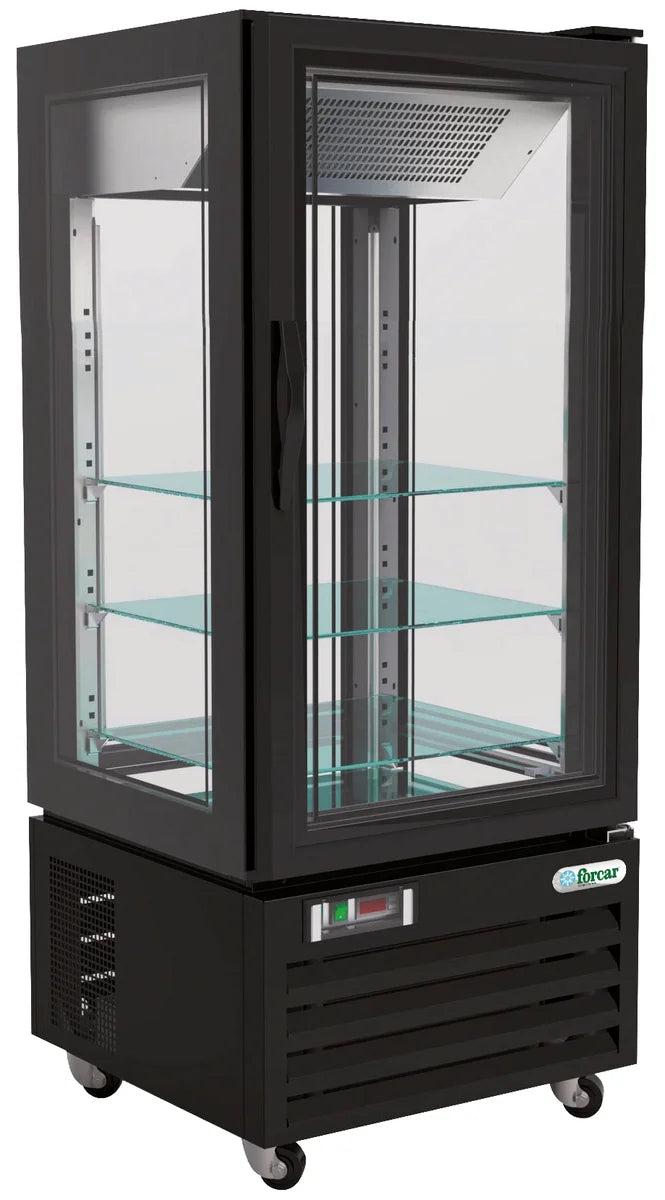 Vitrine congélateur sur pied FORCAR LDC65B 280 Litres, éclairage LED, noir