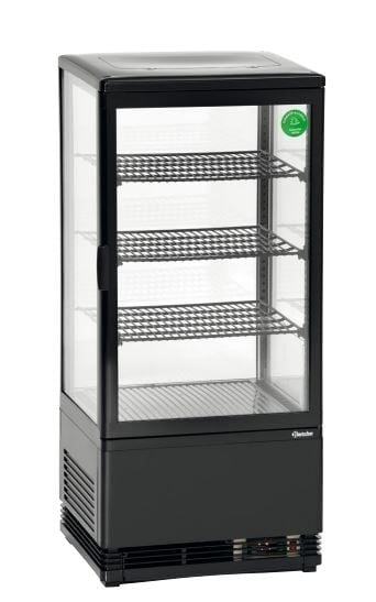 Bartscher Mini vitrine réfrigérée 78 L, noire