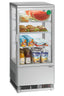 Bartscher Mini vitrine réfrigérée 78L, argent