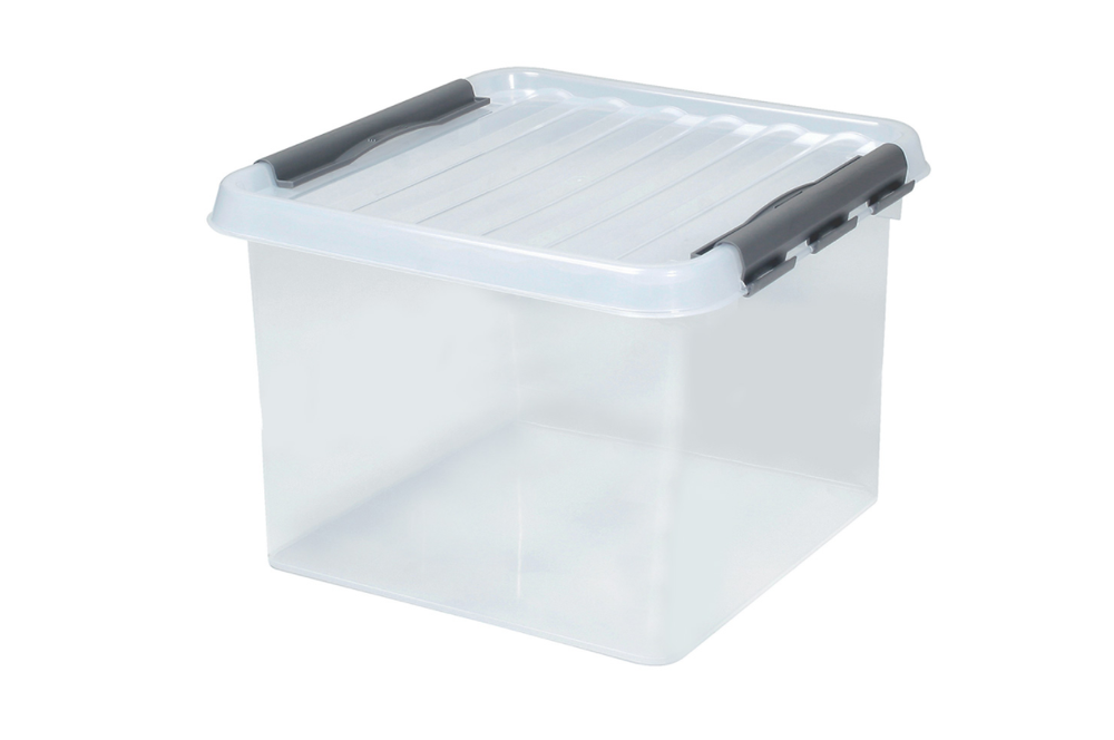 Récipient transparent avec couvercle, 400 x 400 mm - 260 mm