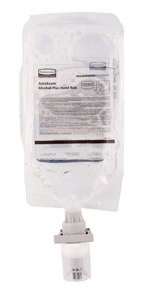 Kit de remplissage désinfection des mains Rubbermaid Alcohol Plus, 1100 ml