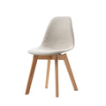 Chaise empilable rembourrée FEROS Keeve - bois / beige