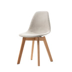 Chaise empilable rembourrée FEROS Keeve - bois / beige