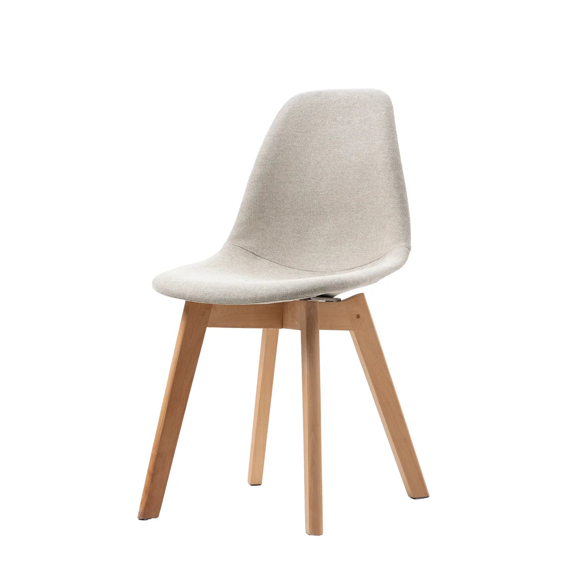 Chaise empilable rembourrée FEROS Keeve - bois / beige
