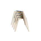Chaise empilable rembourrée FEROS Keeve - bois / vert